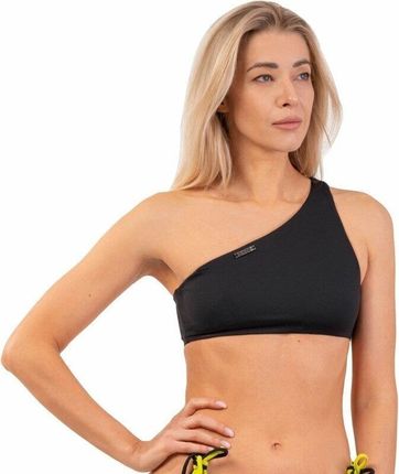 Nebbia One Shoulder Bandeau Bikini Top Black S Dámske plavky