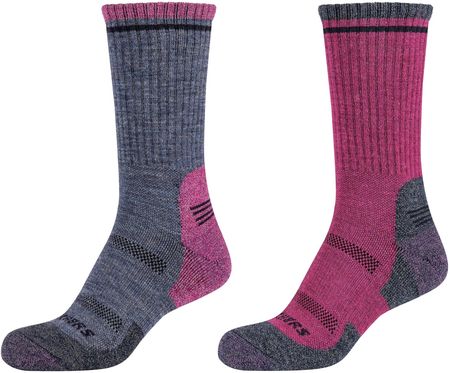 Skechers 2PPK Women Trail Wool Socks SK41105-5700, skarpety, damskie, różowy