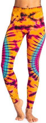 PANASIAM Legginsy Batik Słońce | spodnie do jogi treningowe fitness legginsy sportowe elastyczne