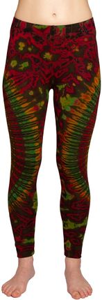 PANASIAM Legginsy Batik Dżungla | spodnie do jogi treningowe fitness legginsy sportowe elastyczne