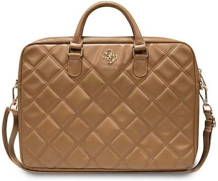 Torba Guess Quilted 4G Na Laptopa 16" - Brązowa