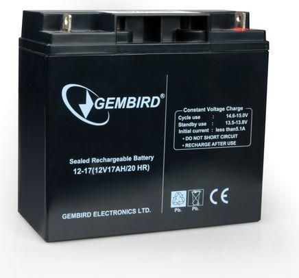 Gembird Rechargeable battery 12 V 17 AH for UPS (BAT-12V17AH/4)