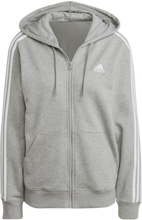 Bluza z kapturem damska adidas ESSENTIALS 3-STRIPES szara IK8393