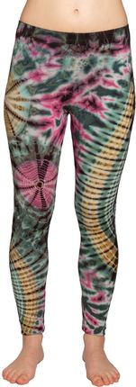 PANASIAM Legginsy Batik Dżungla | spodnie do jogi treningowe fitness legginsy sportowe elastyczne