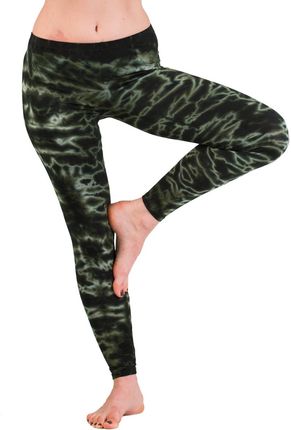 PANASIAM Legginsy Batik Ocean | spodnie do jogi treningowe fitness sportowe elastyczne