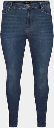 Vero Moda Curve Jeansy Phia 10285012 Granatowy Skinny Fit