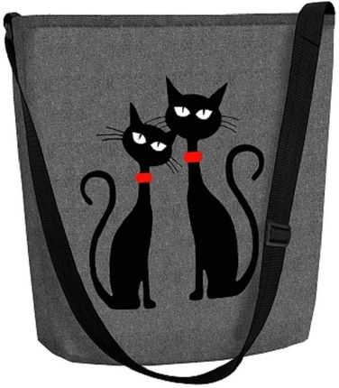 ARCO DESIGN torebka filcowa Funky Black Cats 32 x 32-25 cm