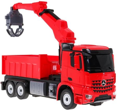 Rastar Zdalnie Sterowana Ciężarówka Mercedes Arocs Firmy + Dźwig + Bezp Pilotlicencjonowany - zdjęcie 4