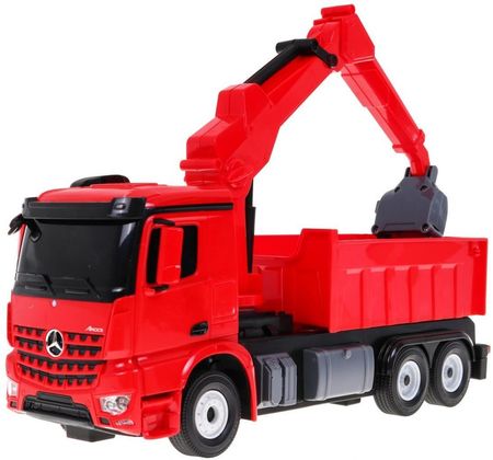 Rastar Zdalnie Sterowana Ciężarówka Mercedes Arocs Firmy + Dźwig + Bezp Pilotlicencjonowany - zdjęcie 5