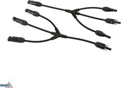 Złącze kablowe solarne konektor MC4 1000V potrójne z kablem IP67 Schelinger E09-SC4-1,0KV-3Y