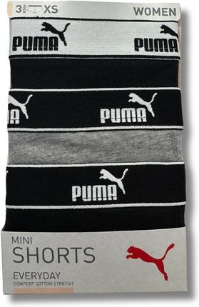 Majtki damskie Puma BASIC MINI SHORT 3-PACK wielokolorowe 93533602