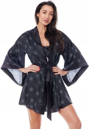 Peniuar Aster Robe Black Black XXL/XXXL