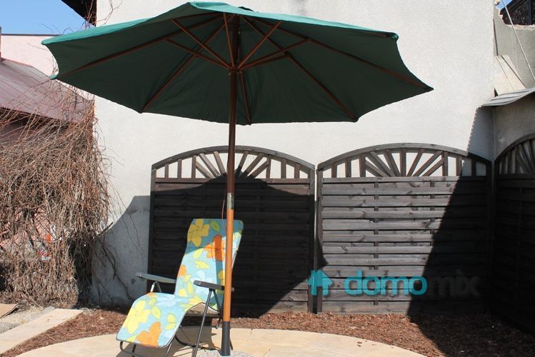 Parasol ogrodowy Patio Parasol ogrodowy Poly drewniany zielony 48137