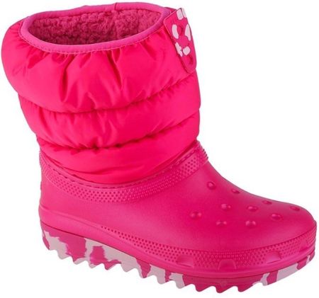 Crocs Classic Neo Puff Boot Kids 207684-6X0, Śniegowce, dla dziewczynek, Różowy, Rozmiar: 38/39