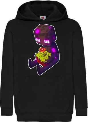 Enderman Bluza dziecięca Sweatshirt Minecraft Sandbox Building Blocks Game, 7-8 lata - 128 / Czarny