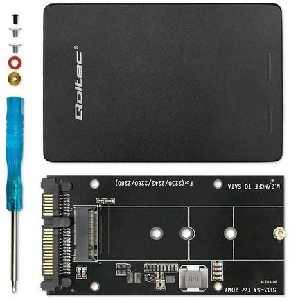 Adapter SATA przejściówka na dysk M.2 SSD SATA NGFF do SATA III Qoltec Super speed 6Gb/s 2TB - zdjęcie 2
