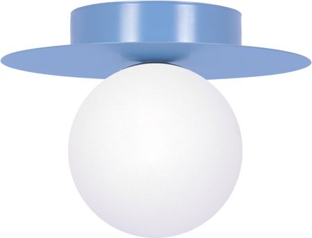 Niebieska lampa sufitowa z białymi kulkami K-5447 z serii ROBIN