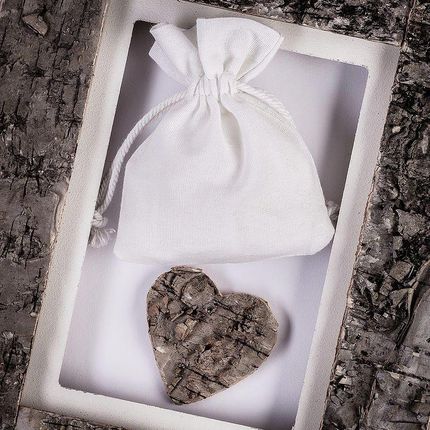 Sakiewka Woreczek Na Monety Bawełniany Biały 6 X 8 Cm  - zdjęcie 5