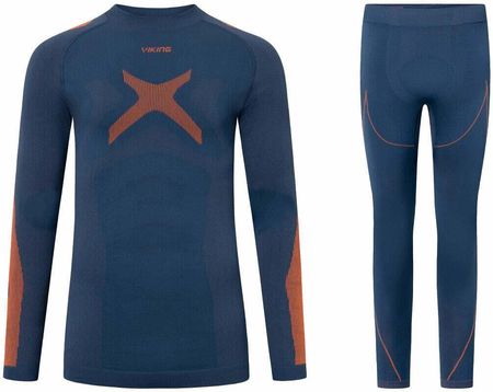 Viking Primeone Man Set Base Layer Navy/Orange L Termoprádlo