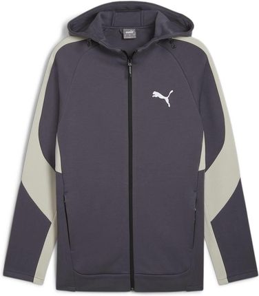 Bluza z kapturem męska Puma EVOSTRIPE FZ DK szara 68170069