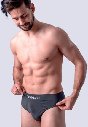 Zestaw bielizny męskiej SLIPY TODO, idealnie do sportu jak i na co dzień 3PACK grafit, granat, czarny - zdjęcie 3