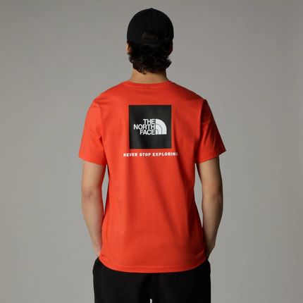 Koszulka męska The North Face S/S REDBOX czerwona NF0A87NP5OM - zdjęcie 2