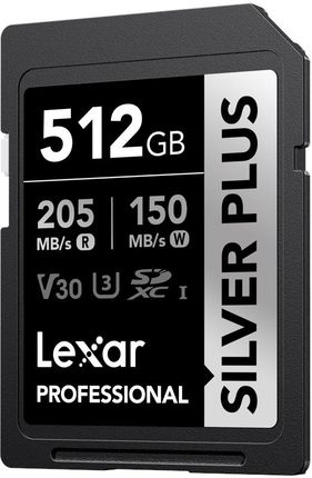 Karta pamięci Lexar Professional SILVER Plus SDXC 512GB R205/W150 V30