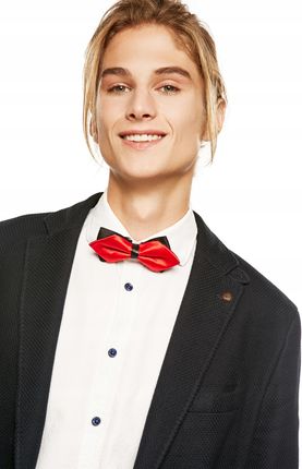 Muszka dwuwarstwowa elegancka mucha męska - zdjęcie 2