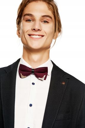 Muszka dwuwarstwowa elegancka mucha męska - zdjęcie 4