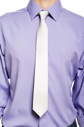 Klasyczny krawat męski elegancki w prążki - zdjęcie 2
