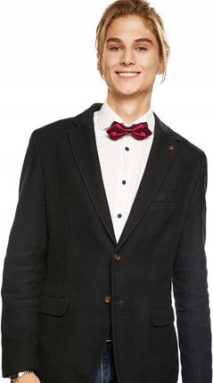 Muszka dwuwarstwowa elegancka mucha męska - zdjęcie 2