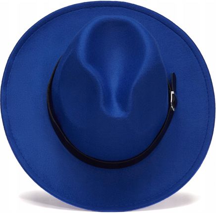 Męski kapelusz filcowy Fedora pasek skórzany - zdjęcie 3