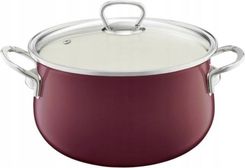Zdjęcie Emalia Olkusz Garnek 22Cm Bordowy (35237) - Łazy