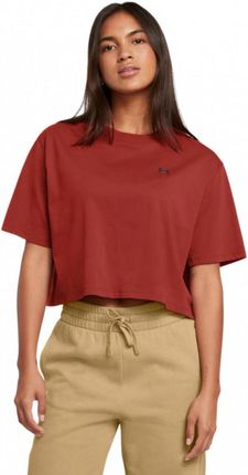 Damski t-shirt crop-top Under Armour UA W Boxy Crop Logo Ss - czerwony