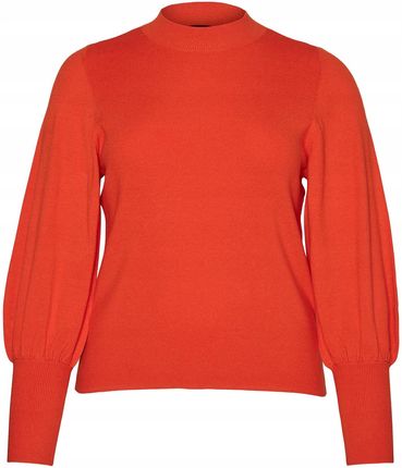 Vero Moda Curve Sweter 10291293 Pomarańczowy Regular Fit