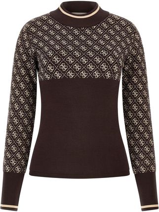 Damski Sweter Guess Lise 4G LS Sweater W3Br81Z37K0-Fn0T – Brązowy