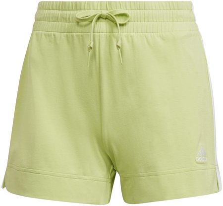 Spodenki damskie adidas Essentials Slim 3-Stripes Shorts zielone HE9361