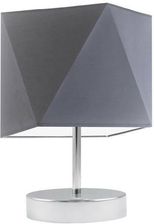 Zdjęcie Lampka PASADENA abażur szary stalowy stelaż chrom - Góra Kalwaria