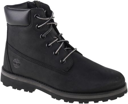 Timberland Courma Youth 6" skórzane sznurowane buty z bocznym zamkiem w kolorze czarnym (37; czarny)