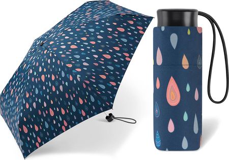 Parasol automatyczny Happy Rain Essentials Ultra Mini Drops Granatowy