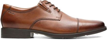 Męskie półbuty CLARKS Tilden Cap Brown Leather Formal Half Boots 41