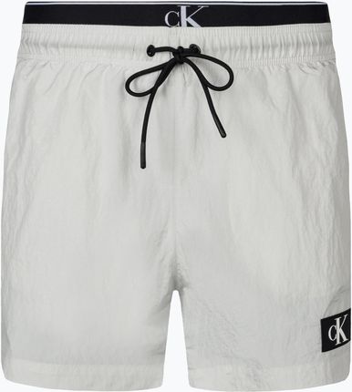 Szorty kąpielowe męskie Calvin Klein Medium Double WB nimbus cloud | WYSYŁKA W 24H | 30 DNI NA ZWROT Wiosna 2024