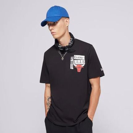 NEW ERA T-SHIRT NEWSPAPER GRAPHIC BULLS CHICAGO BULLS BLKFDR
