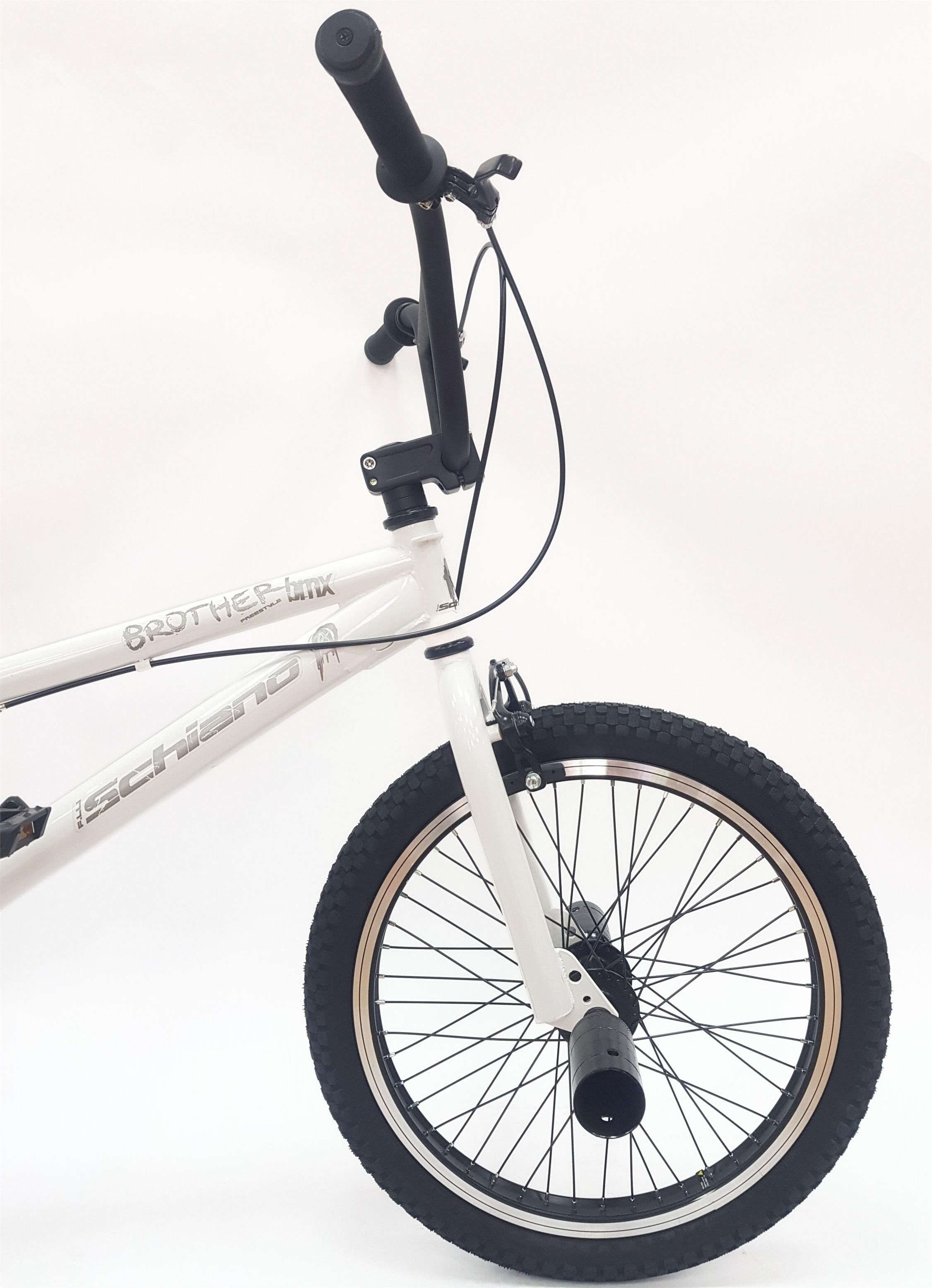 ホワイト BMX バイク 20インチ スチール製 初心者ジュニア向き フリースタイルBMXバイク 20インチ