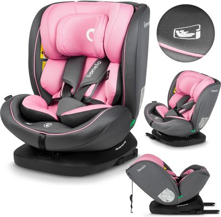 Lionelo Bastiaan i-Size  0-36Kg Isofix + Top Tether Różowy