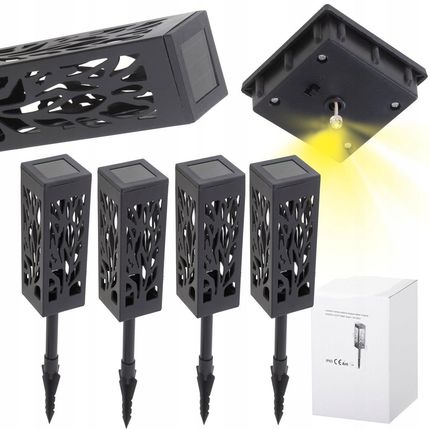 Ikonka Lampy Lampiony Solarne Stojące Dekoracyjne 4 Sztuki 7020073325575