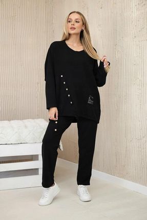 Komplet damski oversize bluza i spodnie czarny