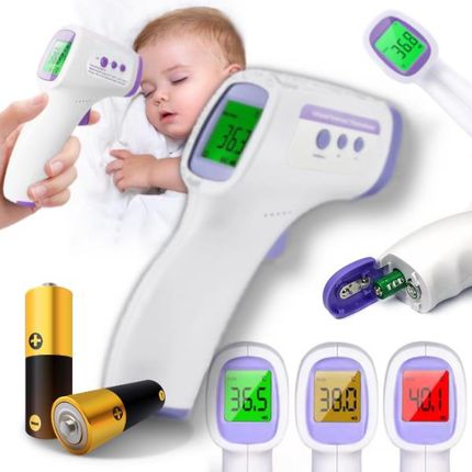 Termometr Bezdotykowy Na Podczerwień Z Bateriami