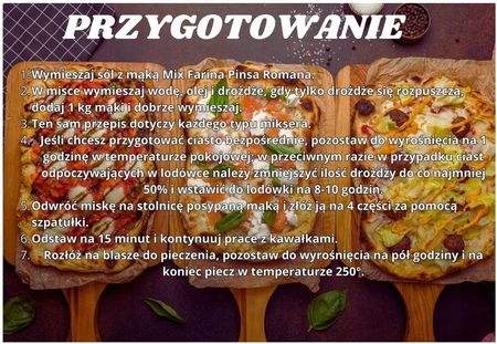 Spigadoro Mąka Do Ciasta Na Pizzę Mieszanka Przygotowania Pinsy 1kg  - zdjęcie 5