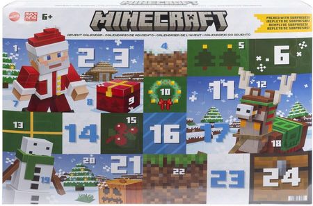 Mattel Minecraft Kalendarz Adwentowy 2024 24 Niespodzianki HXM86